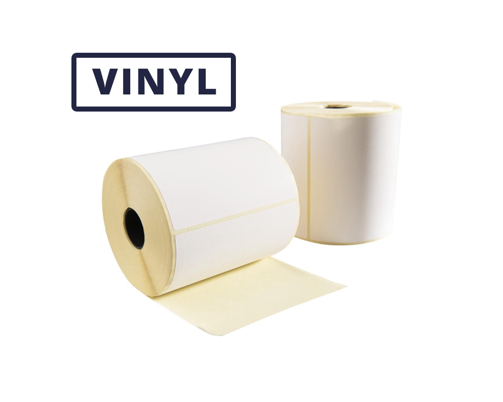 VRK Label VINYL blanco - 102x102 (Lichte kleefkracht)